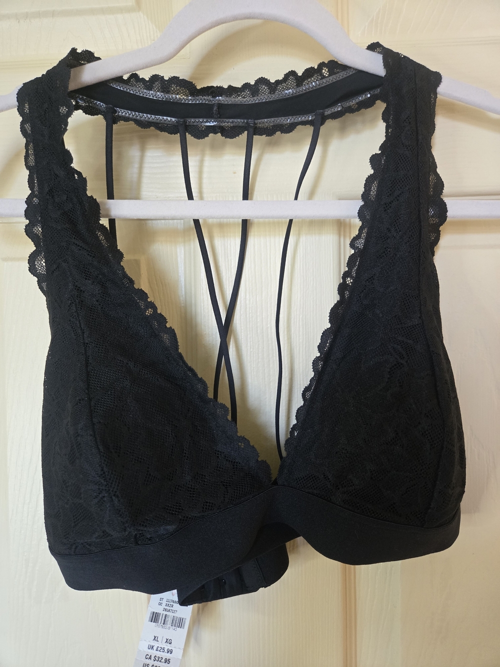 Victoria's Secret Black Lace Bralette with Strappy Back